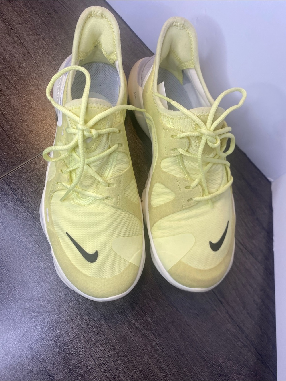 Nike Women Yellow Sneakers with Black Swoosh